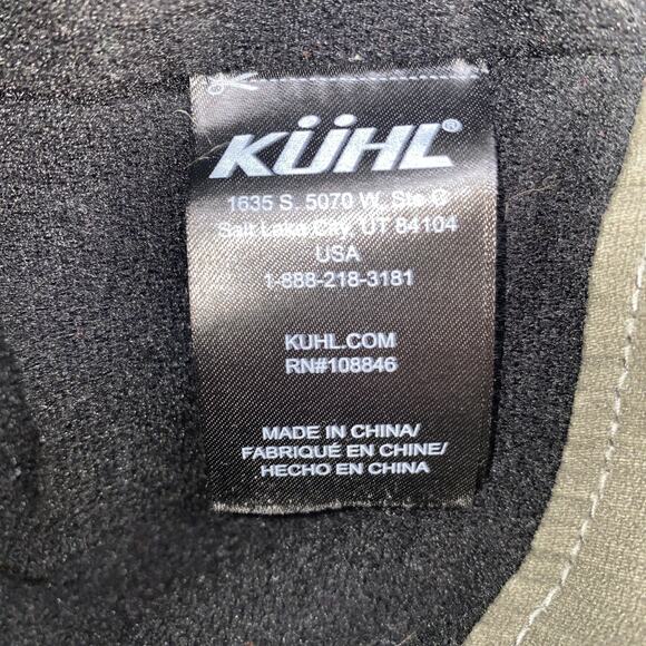 Kuhl Burr Canvas Jacket Fleece Lined Small Mens Green Patina Hiking - Picture 11 of 14